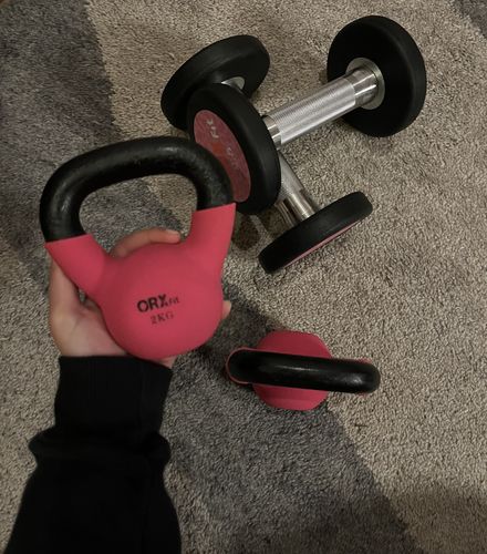 Customer photo review of Kettlebell Pesa Rusa 2KG Pink Fluor