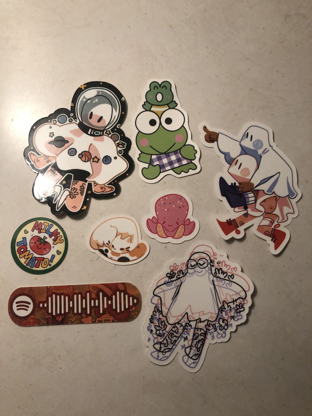 Customer photo review of Cute Space Ghost Stickers! : V5
