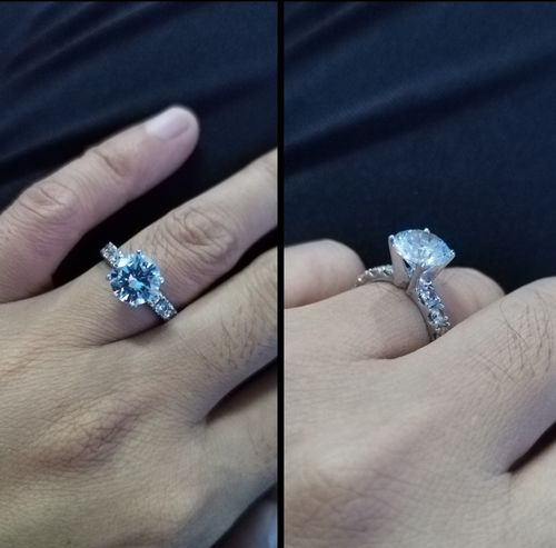 Customer photo review of 2ct Naxos Engagement Ring