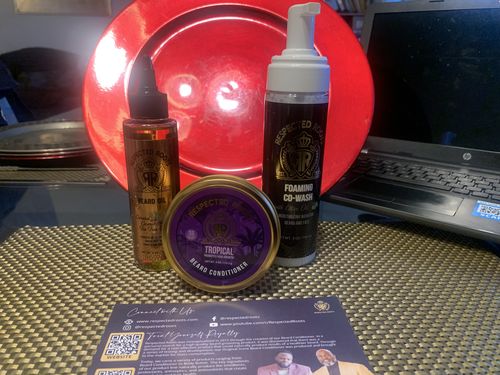 Customer photo review of Respected Roots Beard Care Kit