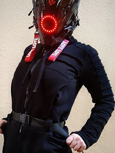 Customer photo review of TO Cyberpunk Handmade LED Mask