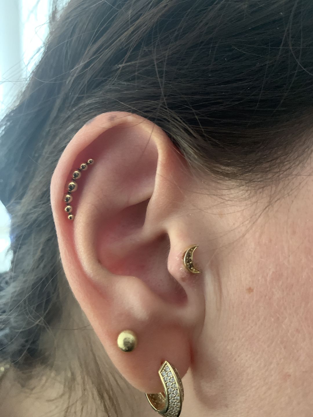 Customer photo review of Dotty Piercing | Chirurgenstahl