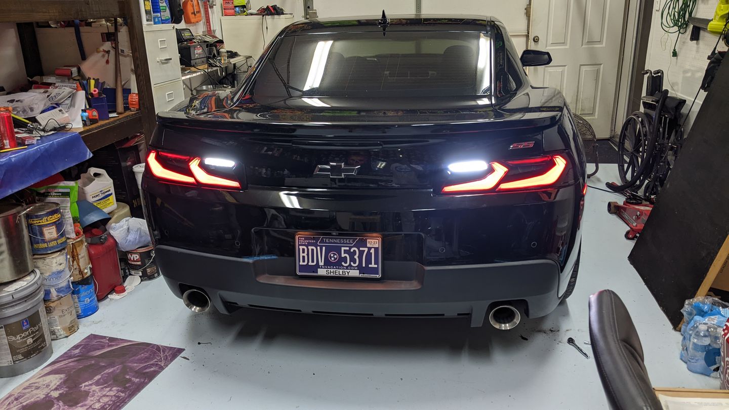 Customer photo review of 2014-2015 CHEVY CAMARO UMBRA LED TAILLIGHTS GLOSS BLACK/SMOKE LENS