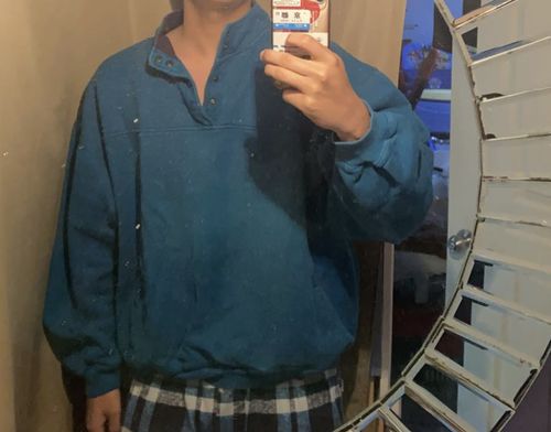 Customer photo review of Vintage Eddie Bauer Snap T Pullover Sweatshirt Size Large
