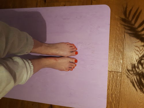 Customer photo review of מזרן יוגה 5 מ"מ - Lilac Marble Initia