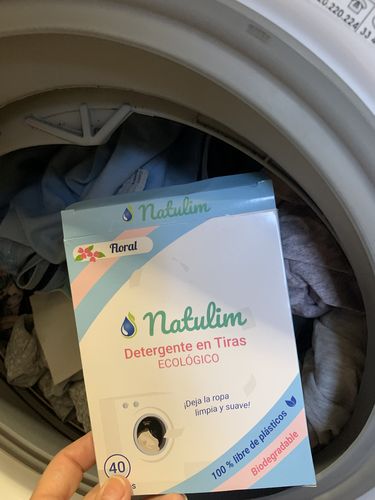 Customer photo review of Eco-Tiras de Detergente 40 lavados Natulim