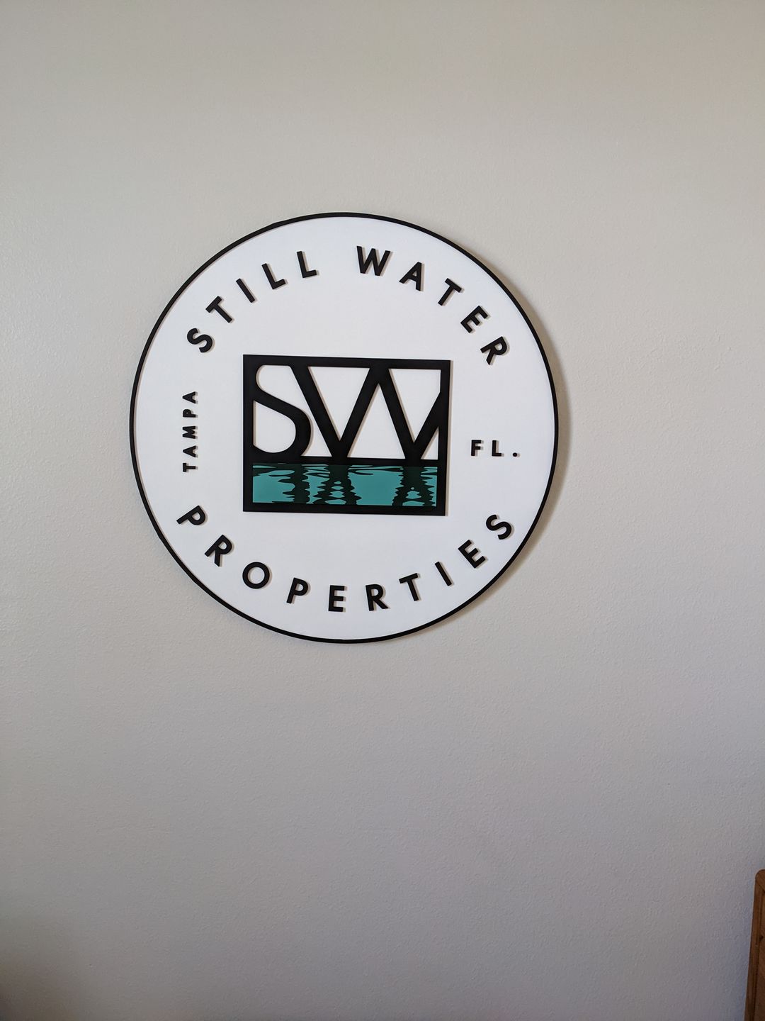 Customer photo review of Custom Round Indoor 3D Logo Sign For Businesses  | Laser Cut Wood Sign | Business Logo Sign | Custom Wood Sign