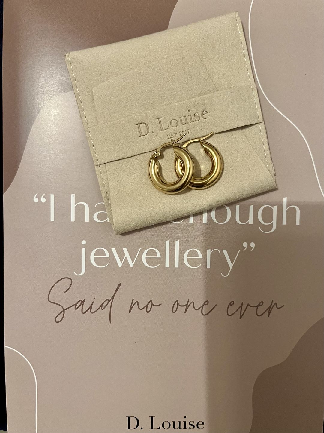 Customer photo review of Chubby Hoop Earrings