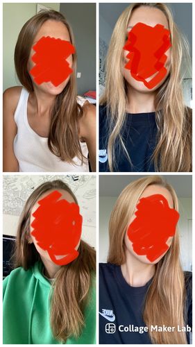 Customer photo review of Notre soin éclaircissant pour des cheveux rayonnants en moins de 5 minutes