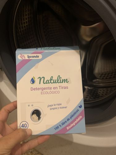 Customer photo review of Eco-Tiras de Detergente 40 lavados Natulim