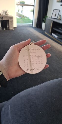 Customer photo review of The Perfect Date Christmas Bauble