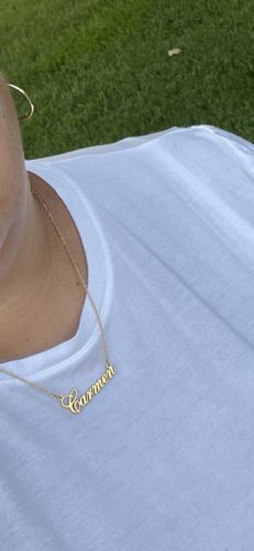 Customer photo review of Classic Name Necklace