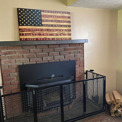 Customer photo review of Wooden Flag Pride, I Am a Veteran
