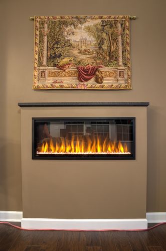 Customer photo review of Napoleon Entice 42'' Wall Mount / Recessed Linear Electric Fireplace
