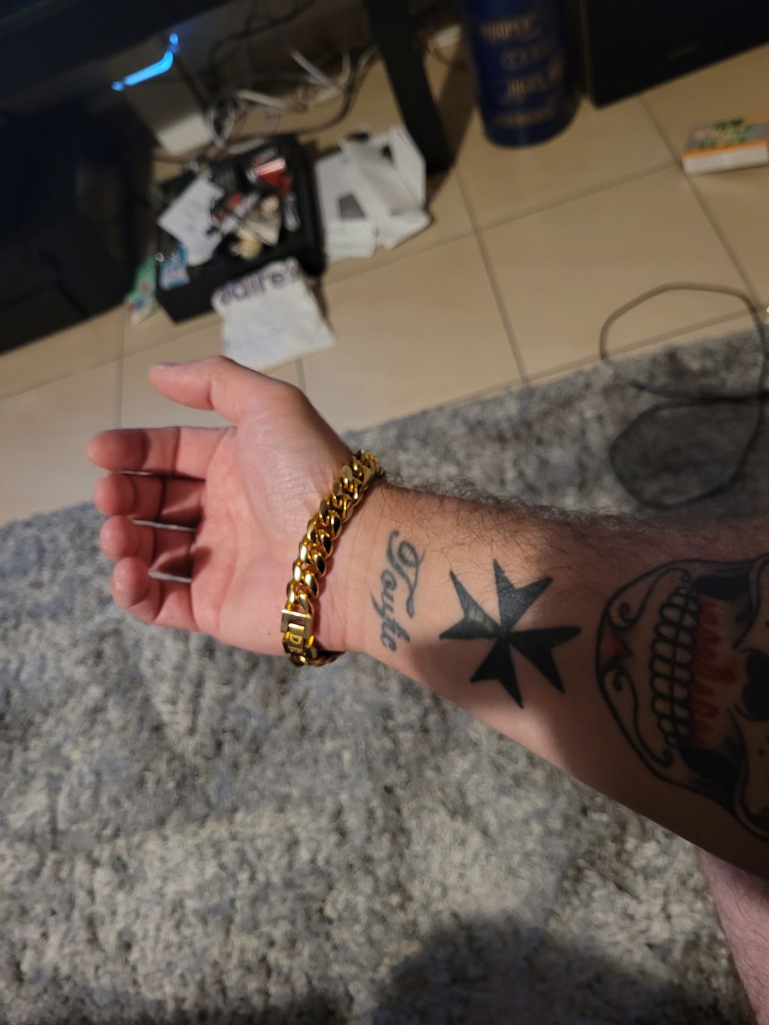 Customer photo review of CLEAN CUBANA. - 12MM 18K GOLD