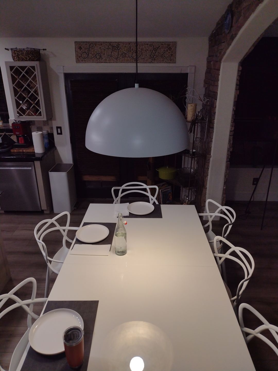 Customer photo review of Oversized Metal Dome Pendant Light