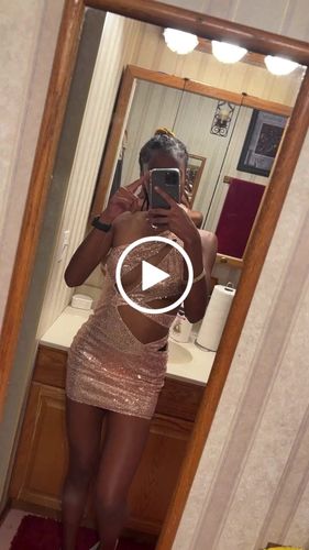 Customer video review of Sequined One Shoulder Romantic Cutout Mini Dress
