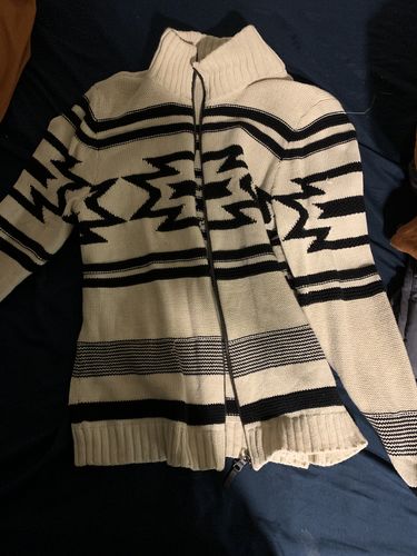 Customer photo review of Lauren Ralph Lauren Knit Zip Up Sweater Women's Size Large Fits S/M