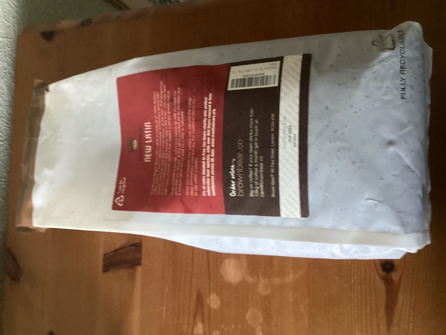 Customer photo review of New Latin Espresso Coffee, Strength 5, Dark Roast
