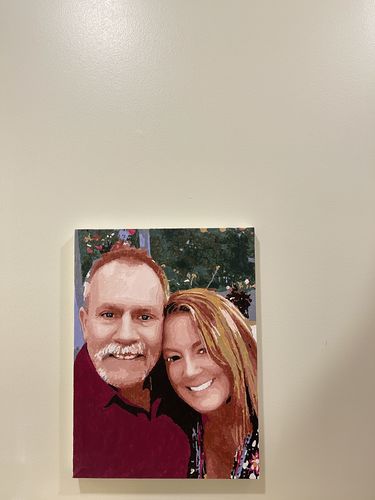 Customer photo review of Custom Paint by Numbers Kit