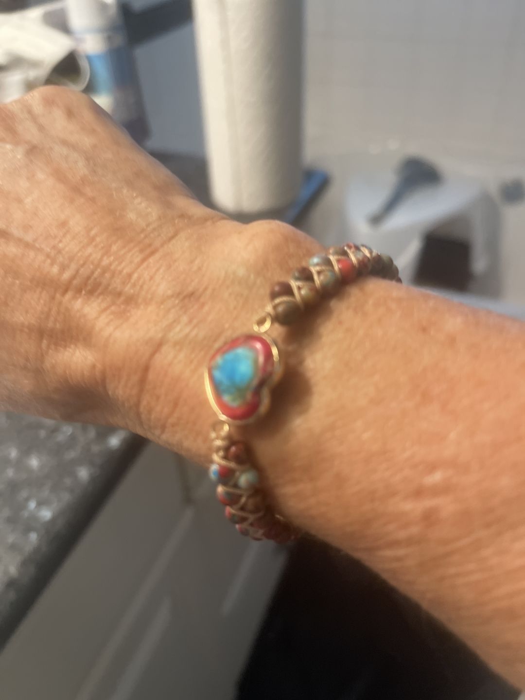 Customer photo review of Healing Heart Jasper Bracelet