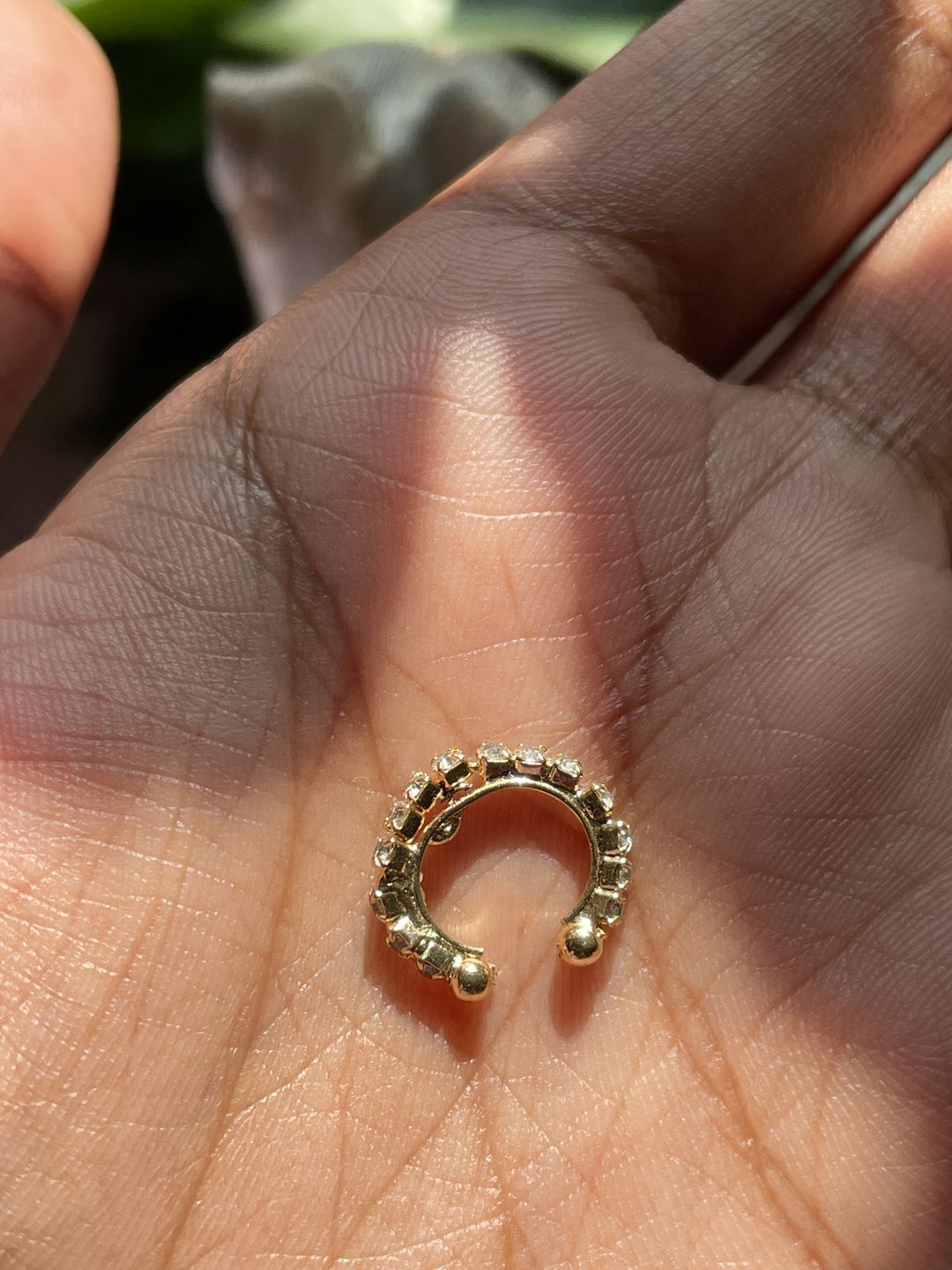 Customer photo review of Classic Stone Clip On Nose Ring