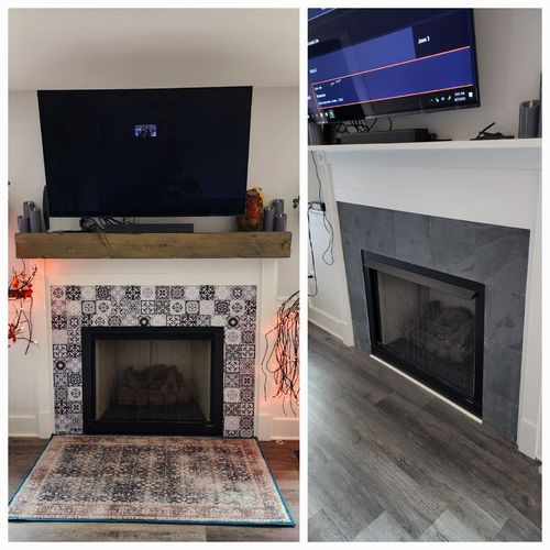 Customer photo review of Distressed Mantels