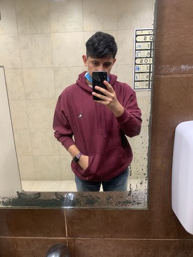 Customer photo review of Hoodie Palomo Reflex Vino