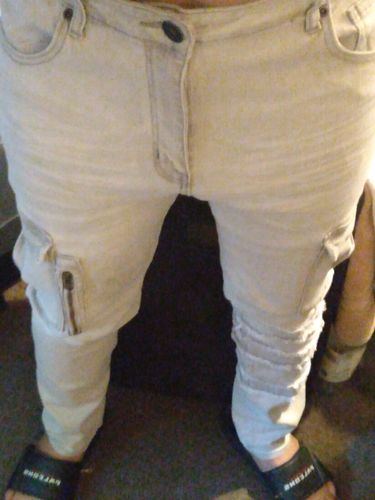 Customer photo review of Multi Pocket Lined Up Denim (Grey Wash)