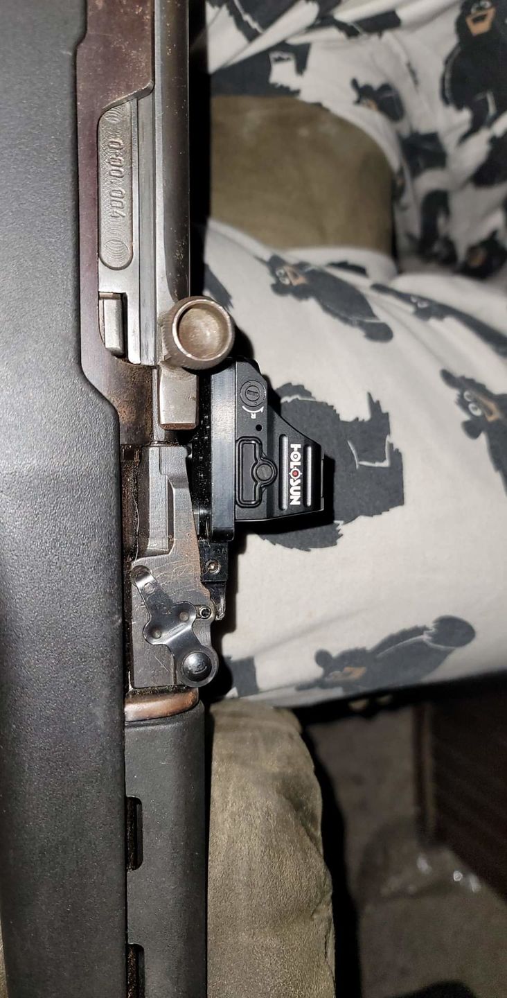 Customer photo review of SKS Scout Scope Mount - works with both Long Eye Relief scope and Micro Red Dot