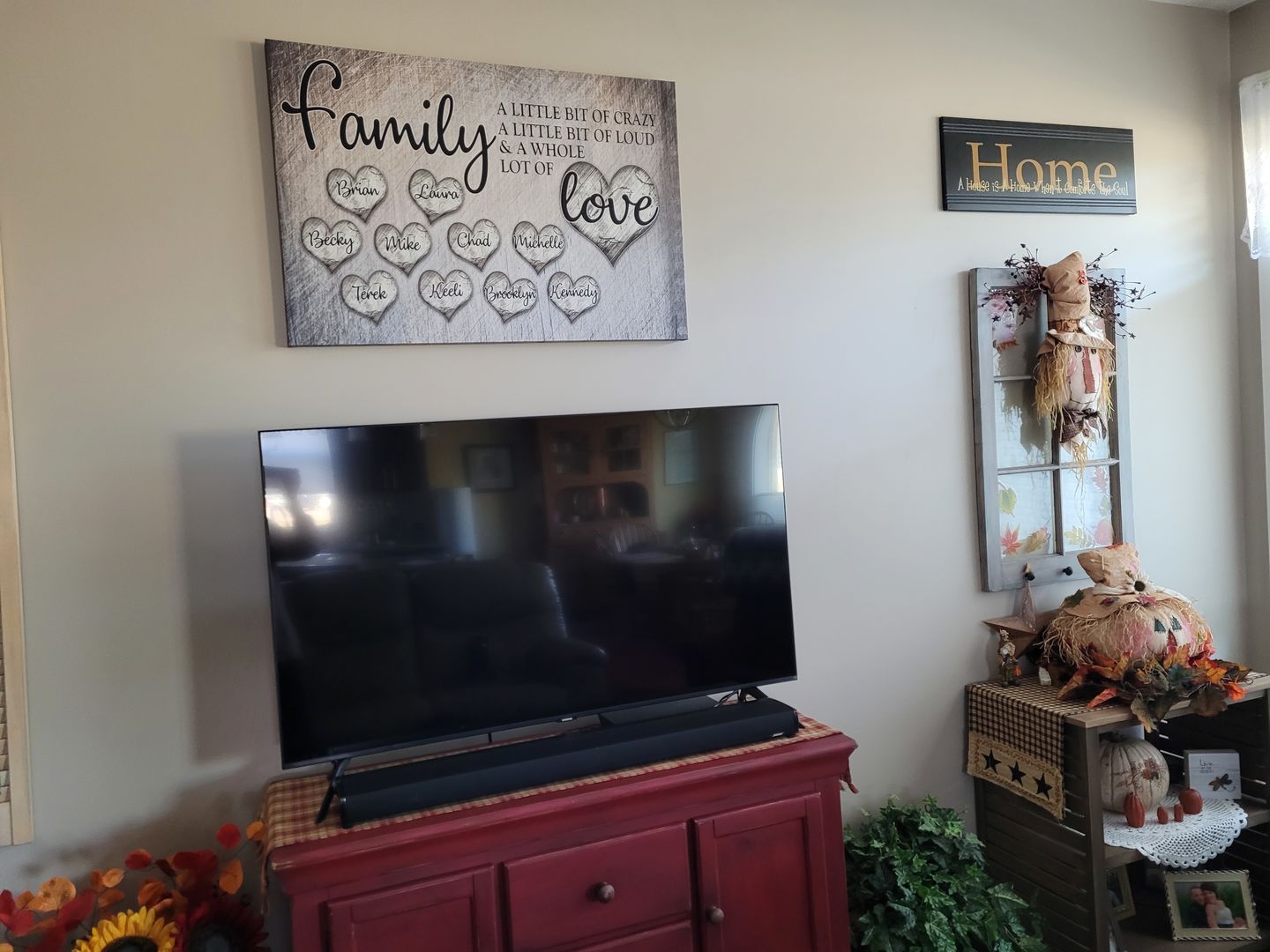 Customer photo review of Personalized "Family... Love" Premium Canvas