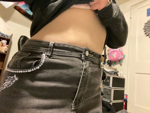 Customer photo review of Fashion Sexy High Waist Vintage Straight Denim Jean Pants
