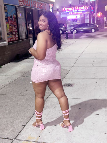 Customer photo review of Sequined Glittery One Shoulder Ruched Mini Dress