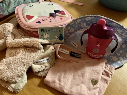 Customer photo review of Iron on Clothing Labels