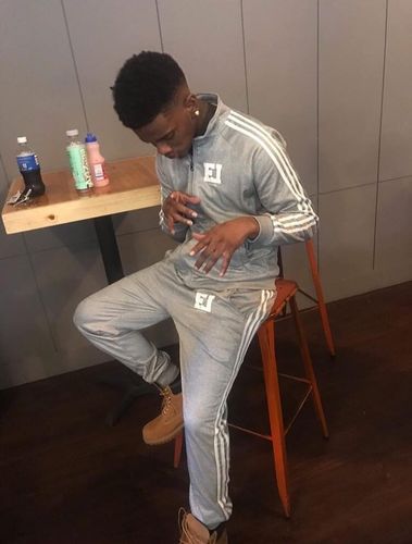 Customer photo review of Premium Side Stripe Hoodie (Burgundy - White)