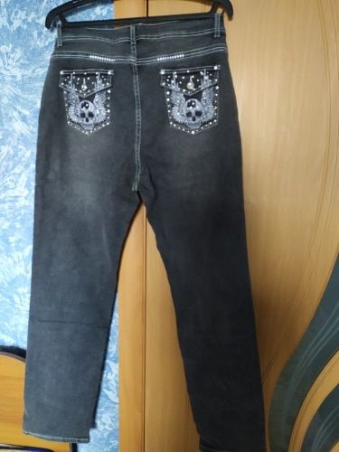 Customer photo review of Fashion Sexy High Waist Vintage Straight Denim Jean Pants