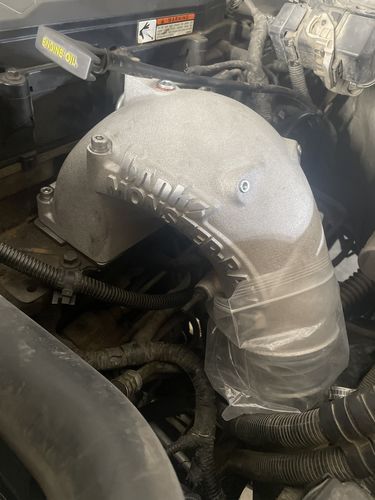 Customer photo review of 2007.5-2018 Cummins 3.5" Monster Ram Intake w/ Fuel Line (42788-pc)