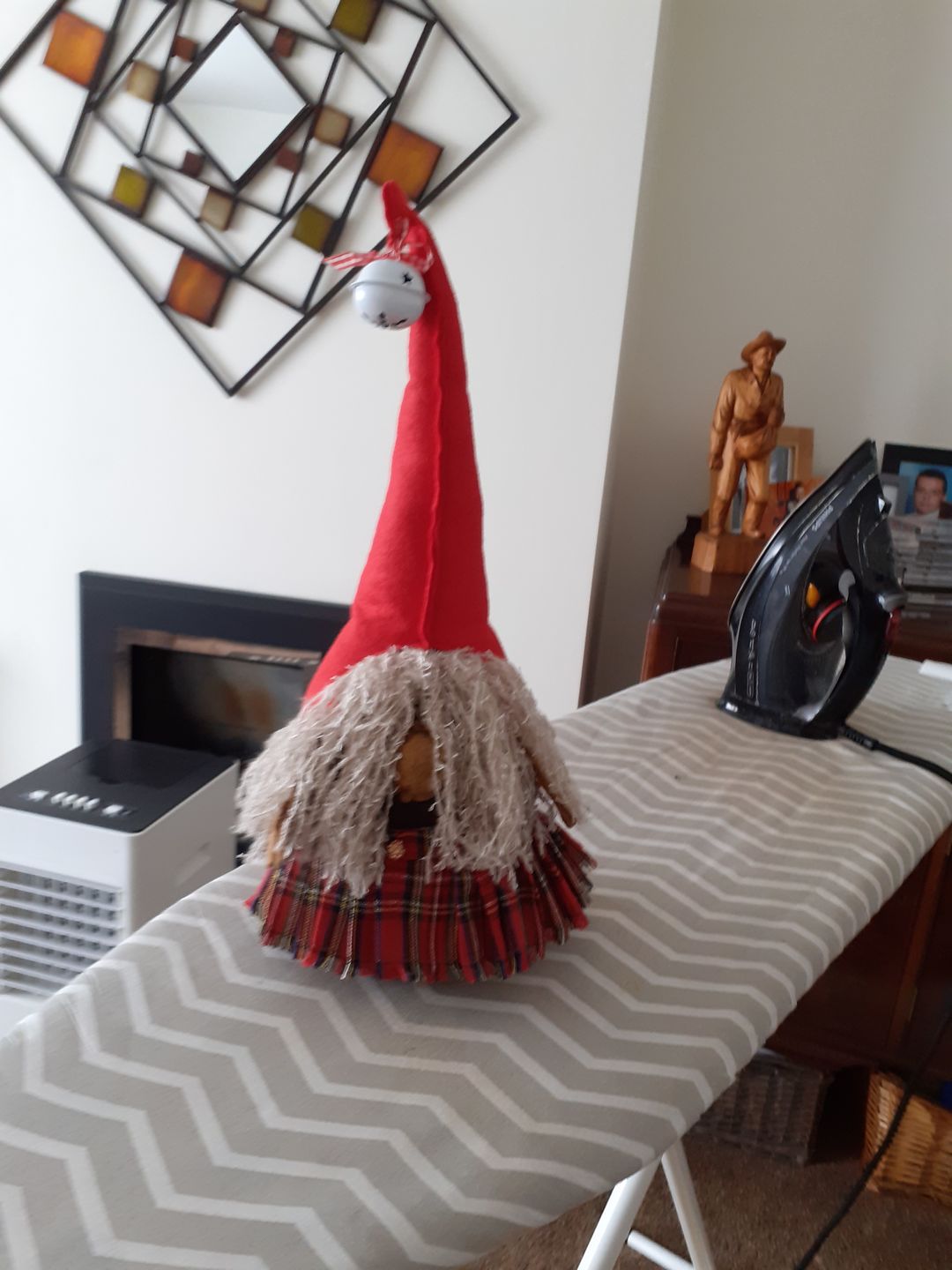 Customer photo review of Red and Black Tartan Cotton Fabric