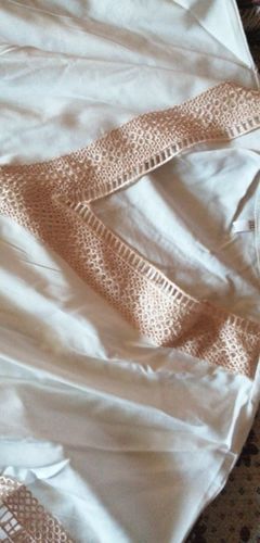 Customer photo review of Fashion Lace-Up Loose Bat Sleeve V-Neck Elastic Waist Dress