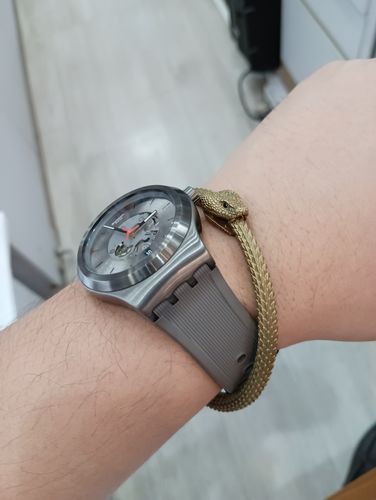 Customer photo review of Brass Ouroboros Bracelet