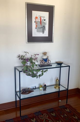 Customer photo review of Arrimo 100 doble nivel Negro GLASS