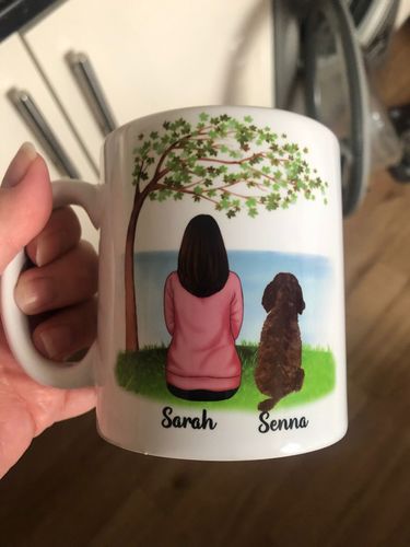 Customer photo review of Girl & Dogs - Life is better with a dog Personalised Mug