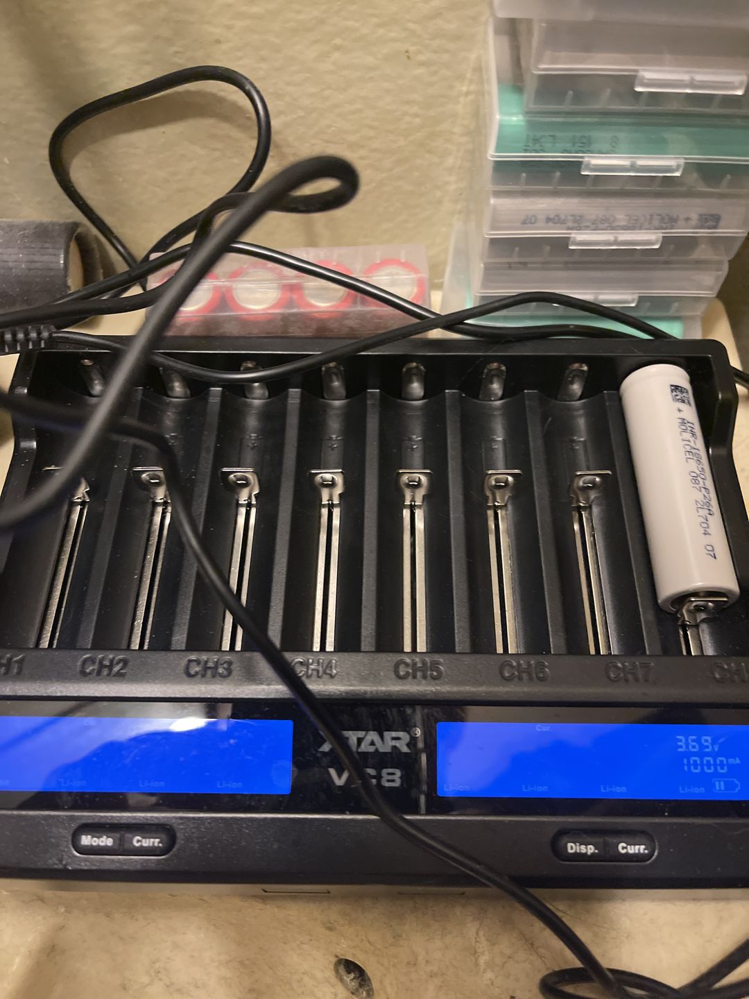 Customer photo review of XTAR VC8 8 Bay Smart Li-ion Battery Charger