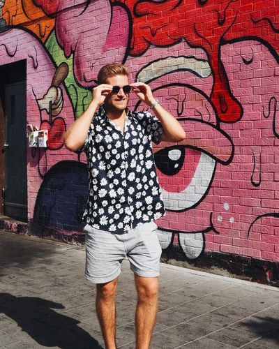 Customer photo review of chemise d'homme en pur coton à imprimé style de vacances hawaïennes