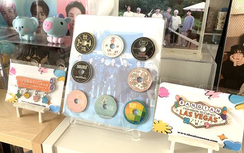 Customer photo review of (PREORDER) BTS CD Enamel Pins