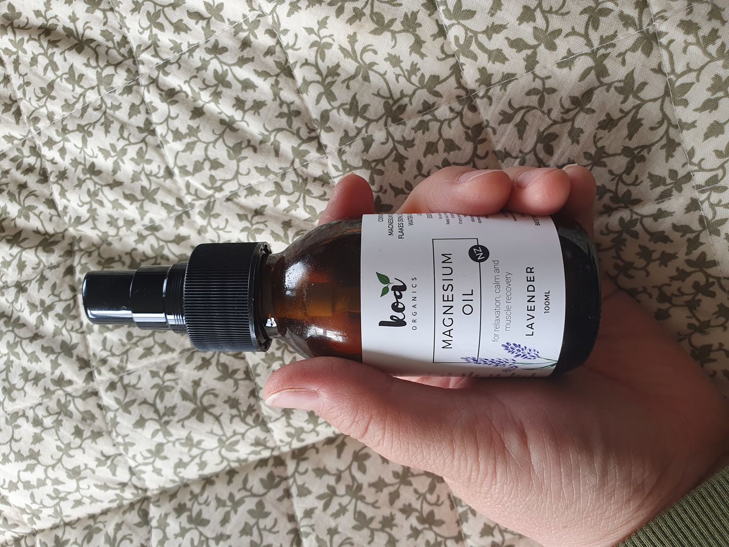 Customer photo review of Magnesium Oil with Lavender