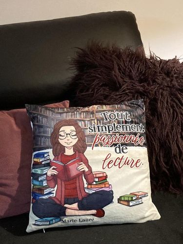 Customer photo review of La dévoreuse de livres - amis-Coussin