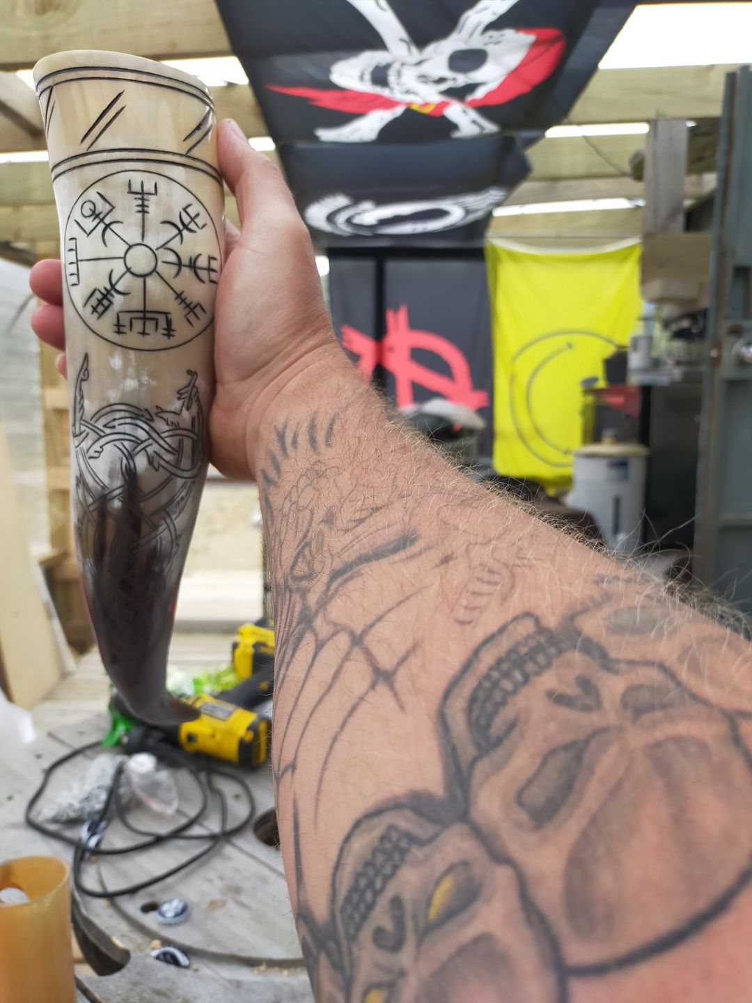 Customer photo review of Serpent's Fury Drinking Horn