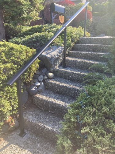 Customer photo review of Outdoor Stairs Handrail Kit