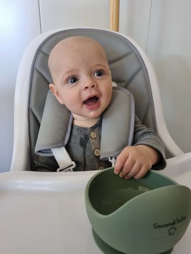 Customer photo review of Gourmet Bubs 8 Piece Feeding Set - Sage